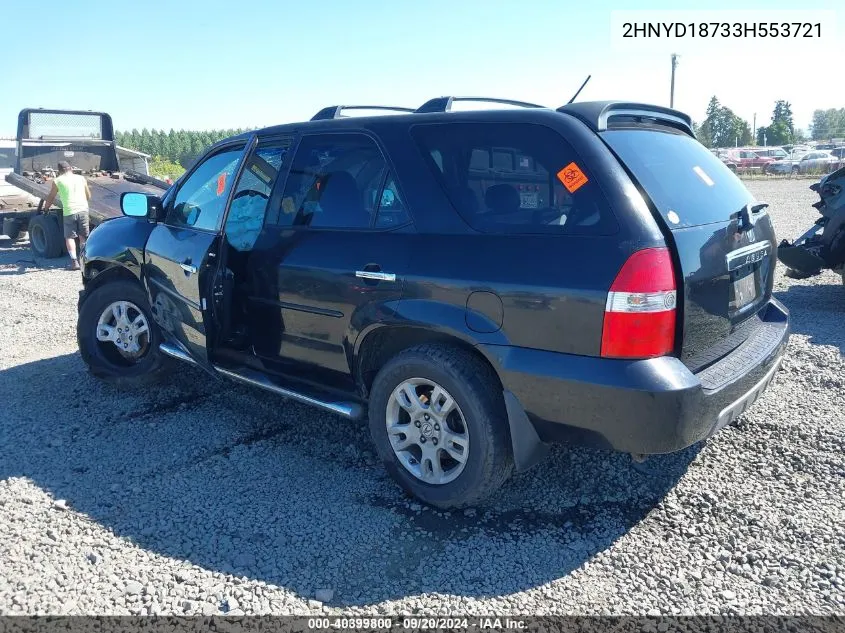 2003 Acura Mdx VIN: 2HNYD18733H553721 Lot: 40399800