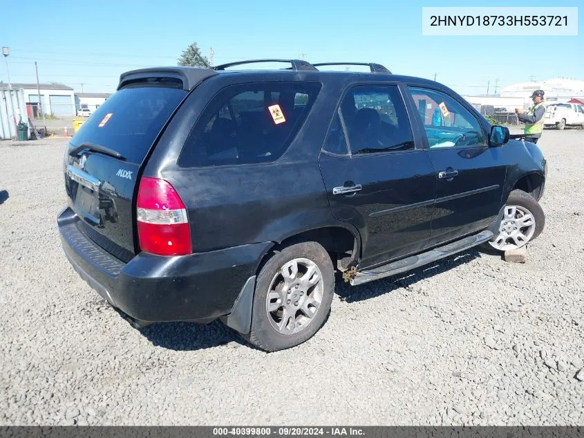 2003 Acura Mdx VIN: 2HNYD18733H553721 Lot: 40399800