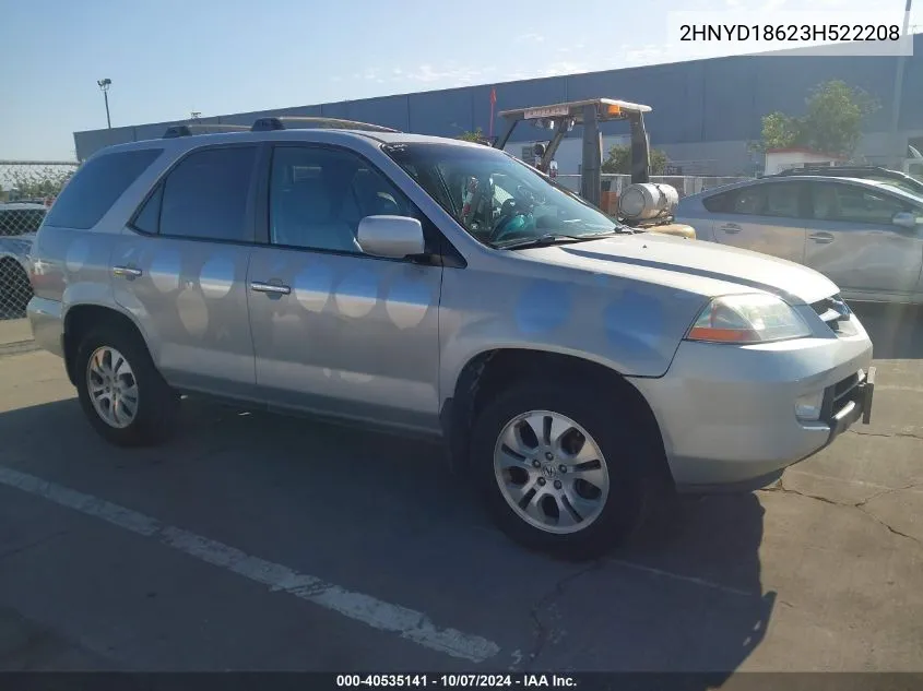 2003 Acura Mdx VIN: 2HNYD18623H522208 Lot: 40535141