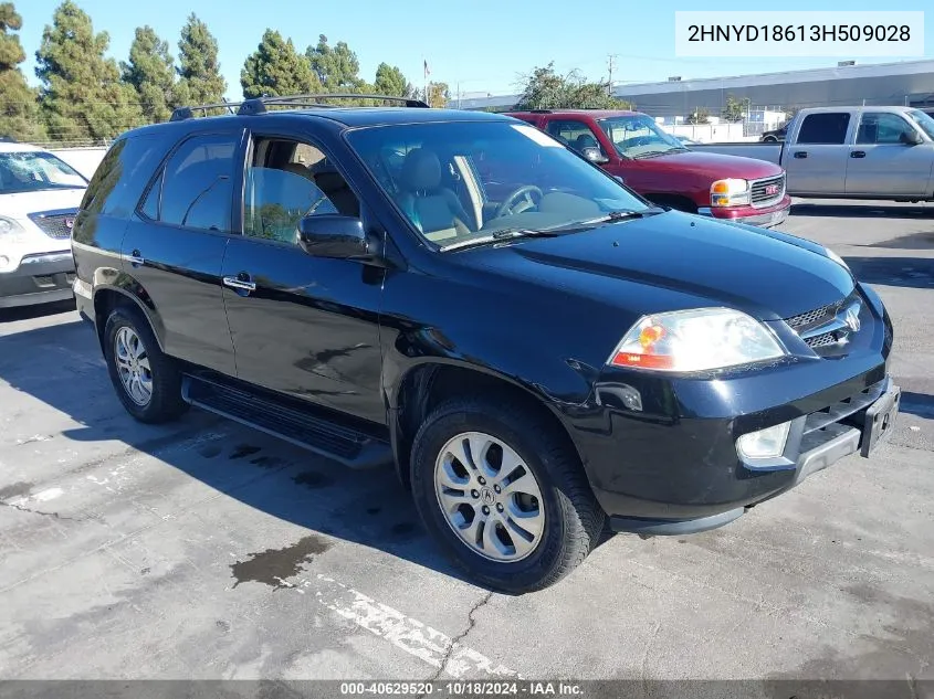 2003 Acura Mdx VIN: 2HNYD18613H509028 Lot: 40629520