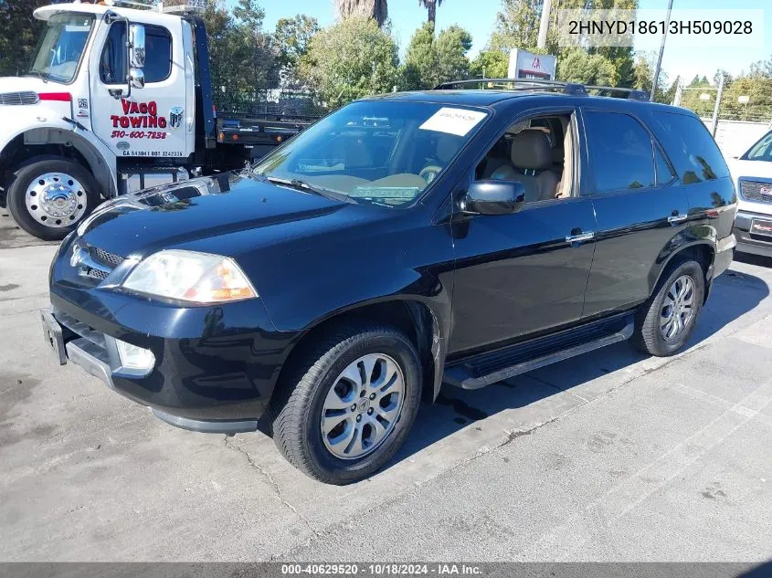 2003 Acura Mdx VIN: 2HNYD18613H509028 Lot: 40629520