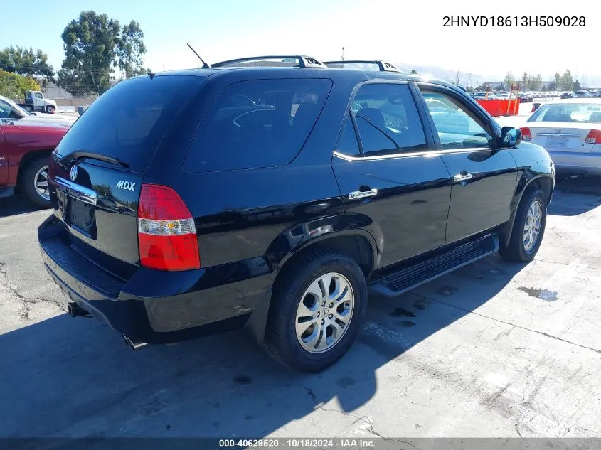 2003 Acura Mdx VIN: 2HNYD18613H509028 Lot: 40629520