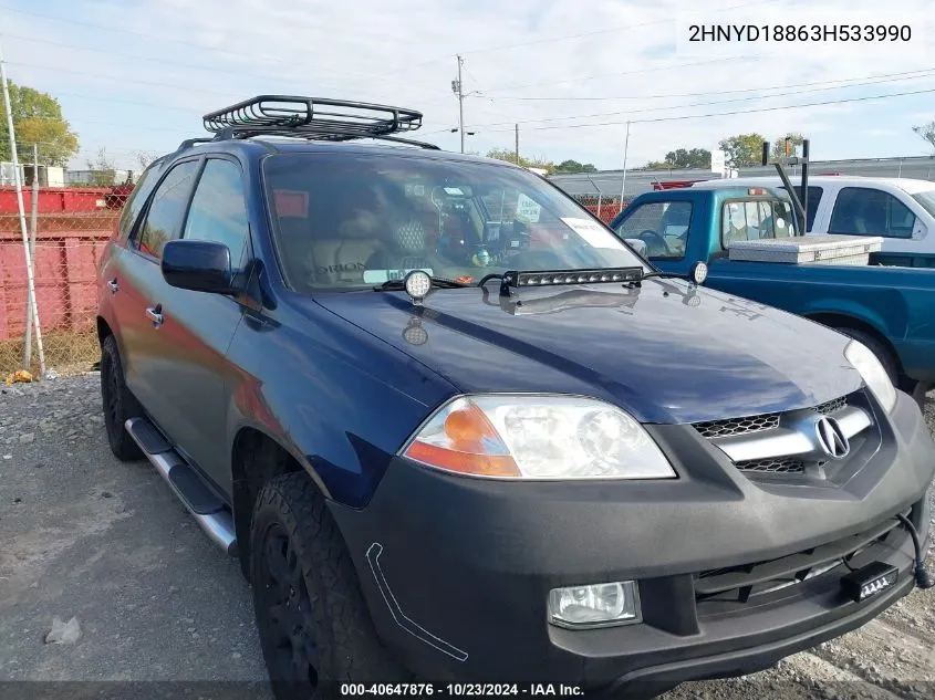 2003 Acura Mdx VIN: 2HNYD18863H533990 Lot: 40647876