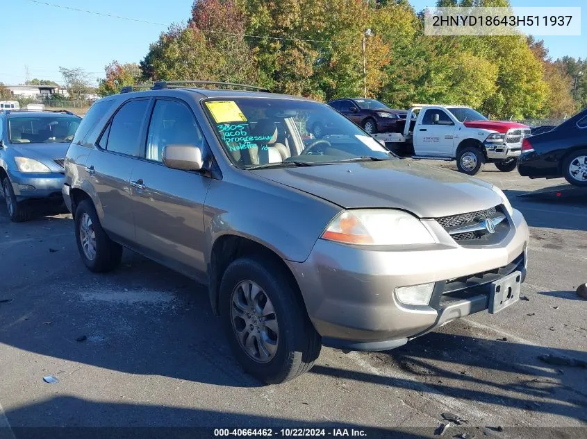 2HNYD18643H511937 2003 Acura Mdx