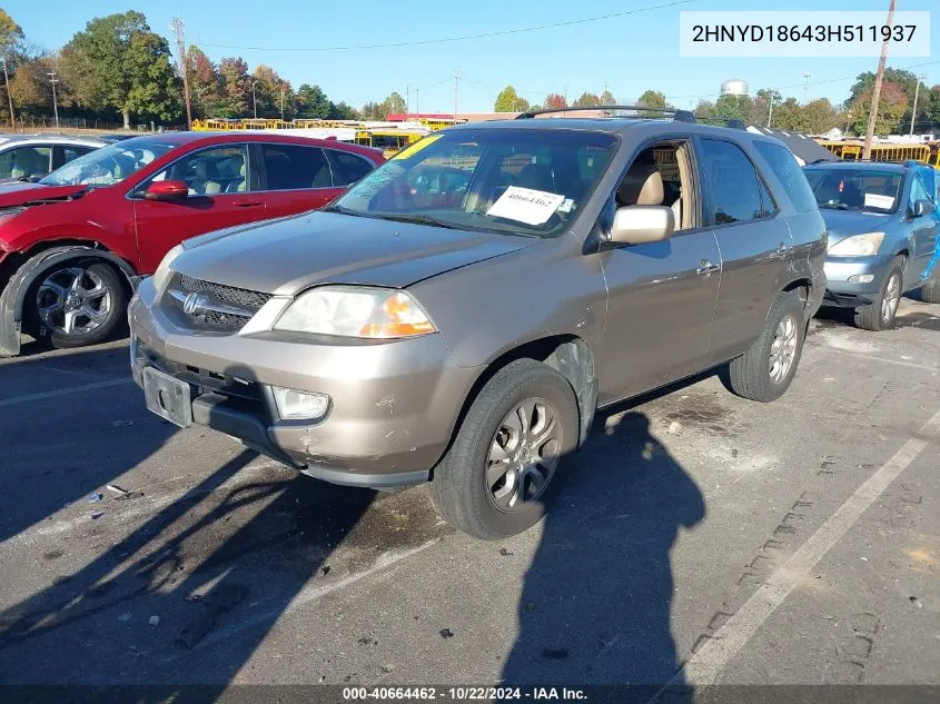 2HNYD18643H511937 2003 Acura Mdx