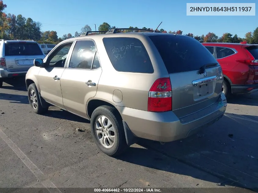 2HNYD18643H511937 2003 Acura Mdx