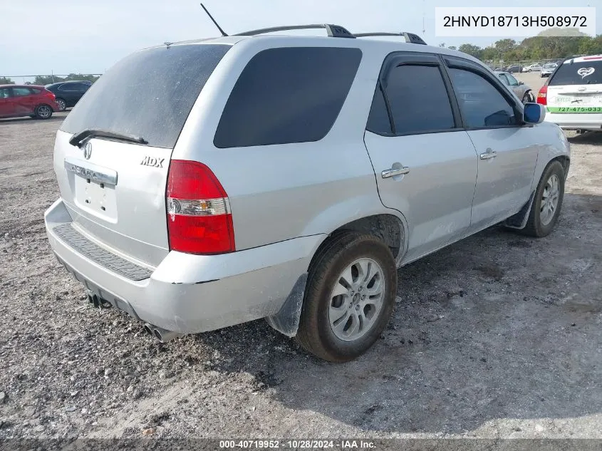 2003 Acura Mdx VIN: 2HNYD18713H508972 Lot: 40719952