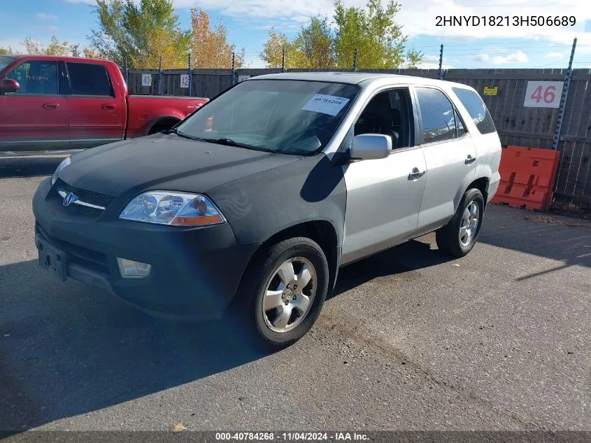 2003 Acura Mdx VIN: 2HNYD18213H506689 Lot: 40784268