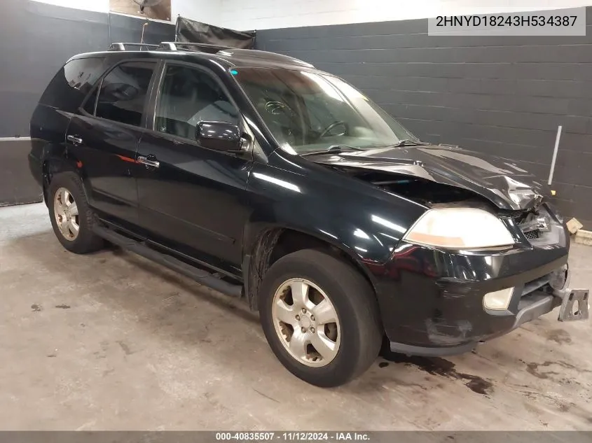 2003 Acura Mdx VIN: 2HNYD18243H534387 Lot: 40835507