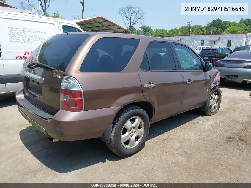 2004 Acura Mdx VIN: 2HNYD18294H516646 Lot: 39819754