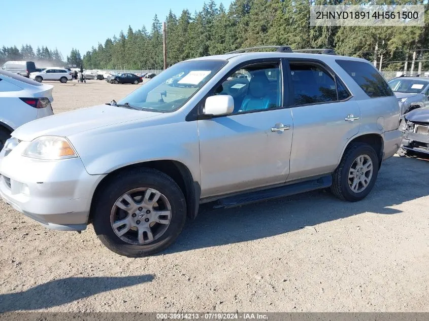 2004 Acura Mdx VIN: 2HNYD18914H561500 Lot: 39914213