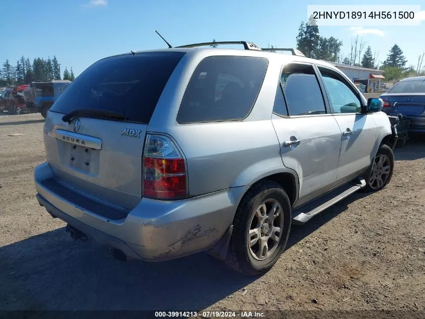 2004 Acura Mdx VIN: 2HNYD18914H561500 Lot: 39914213