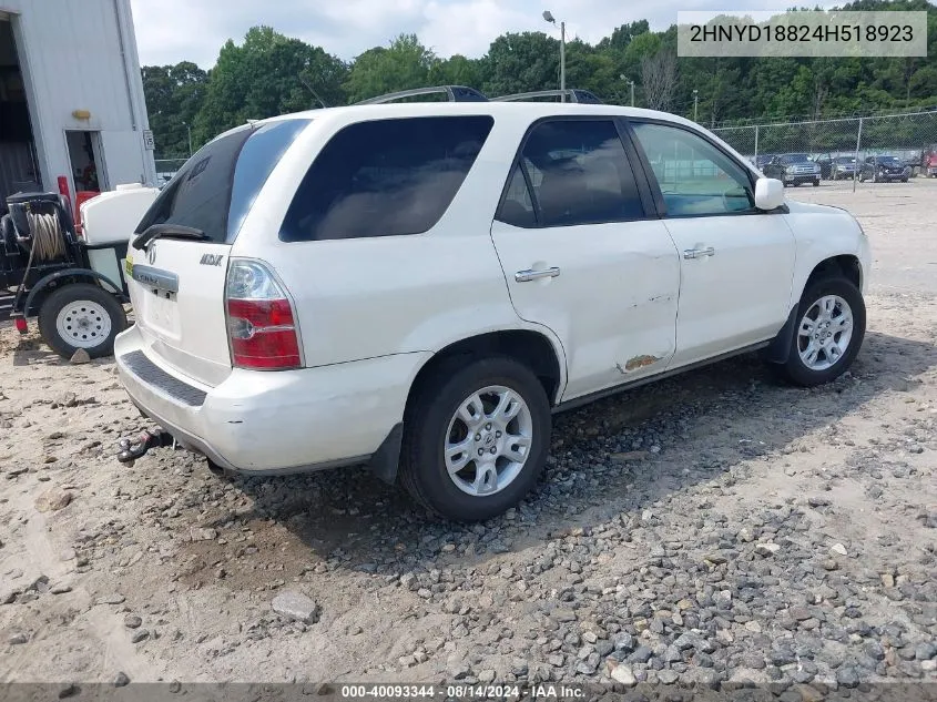 2004 Acura Mdx VIN: 2HNYD18824H518923 Lot: 40093344