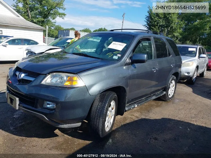 2004 Acura Mdx VIN: 2HNYD18654H525699 Lot: 40127912