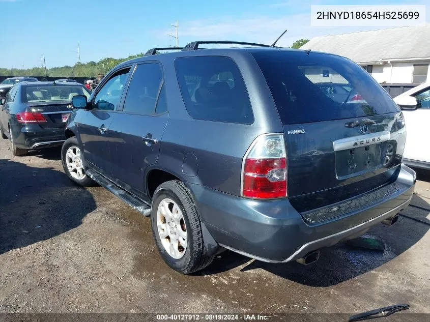 2004 Acura Mdx VIN: 2HNYD18654H525699 Lot: 40127912