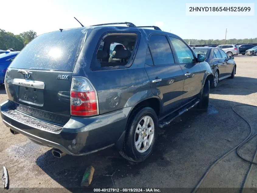 2004 Acura Mdx VIN: 2HNYD18654H525699 Lot: 40127912