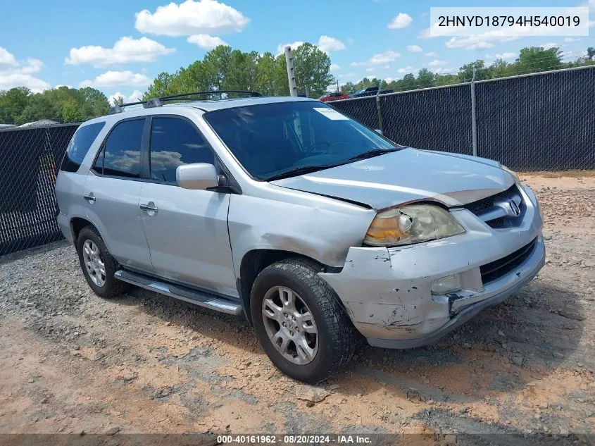 2HNYD18794H540019 2004 Acura Mdx