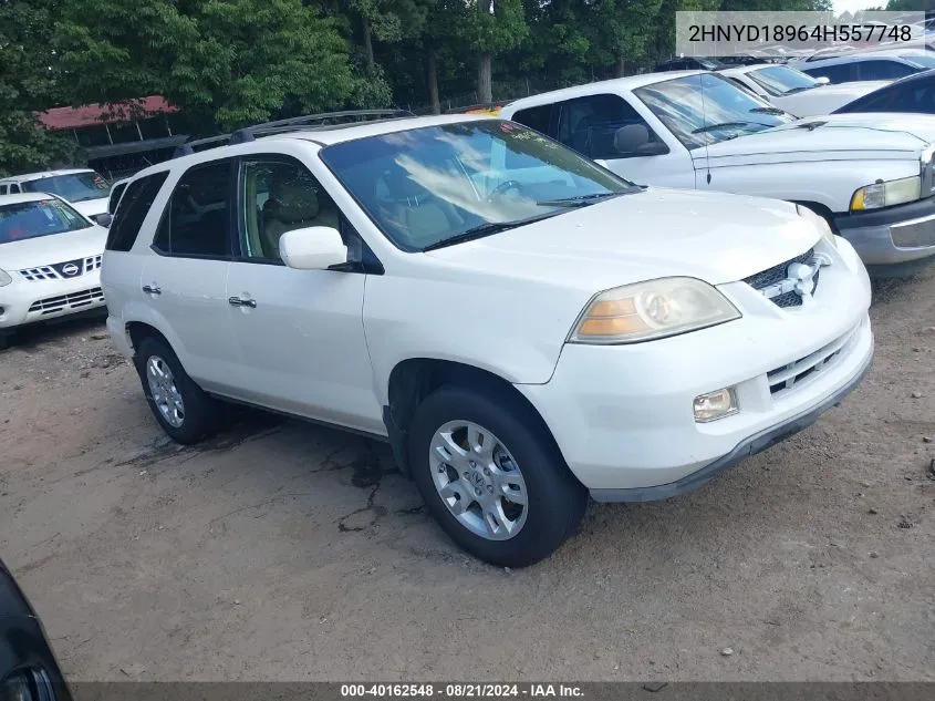 2004 Acura Mdx VIN: 2HNYD18964H557748 Lot: 40162548