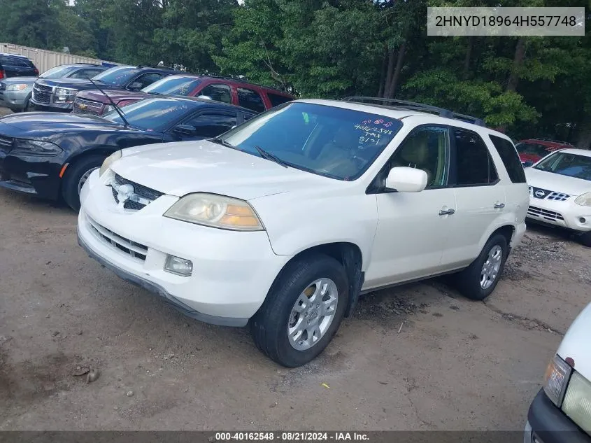 2004 Acura Mdx VIN: 2HNYD18964H557748 Lot: 40162548