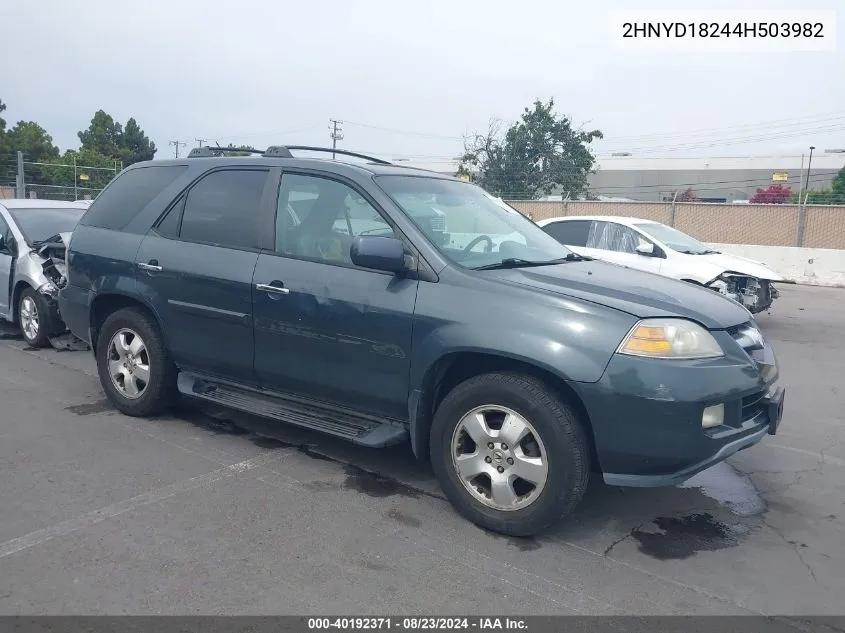 2004 Acura Mdx VIN: 2HNYD18244H503982 Lot: 40192371