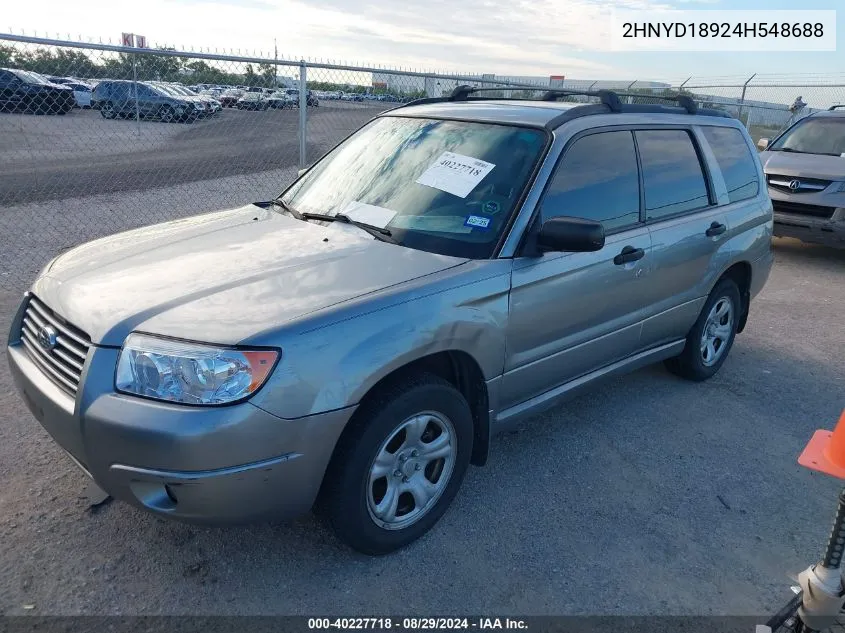 2004 Acura Mdx VIN: 2HNYD18924H548688 Lot: 40227718