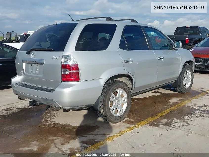 2004 Acura Mdx VIN: 2HNYD18654H521510 Lot: 40230996