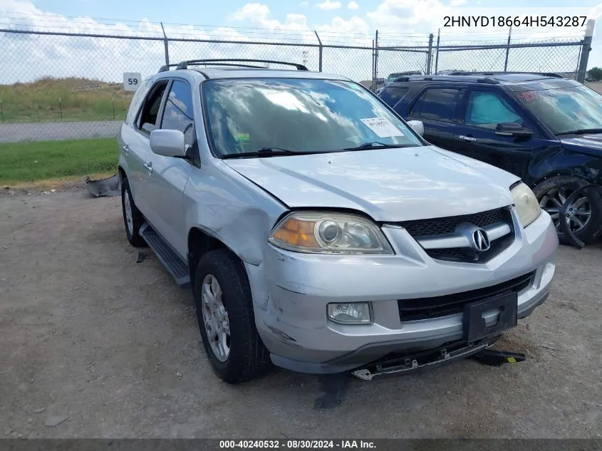 2004 Acura Mdx VIN: 2HNYD18664H543287 Lot: 40240532