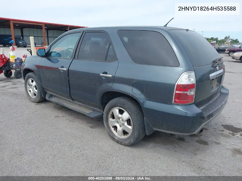 2004 Acura Mdx VIN: 2HNYD18264H535588 Lot: 40253598