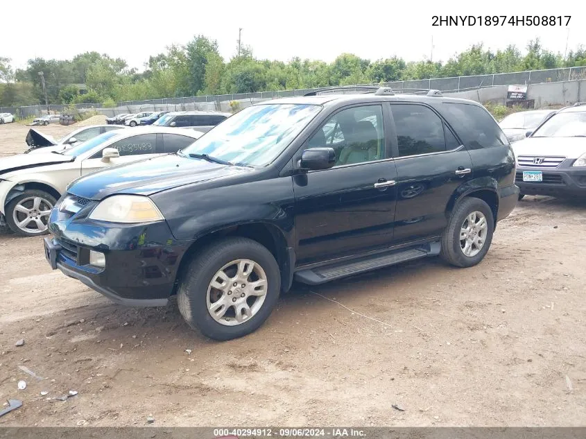 2004 Acura Mdx VIN: 2HNYD18974H508817 Lot: 40294912