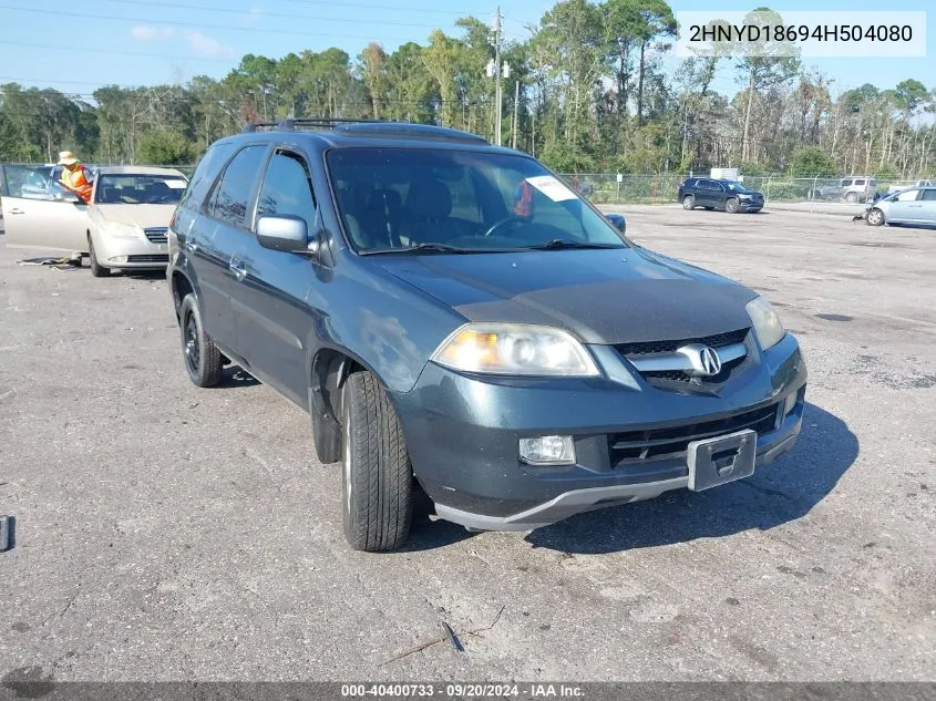 2004 Acura Mdx Touring Pkg VIN: 2HNYD18694H504080 Lot: 40400733