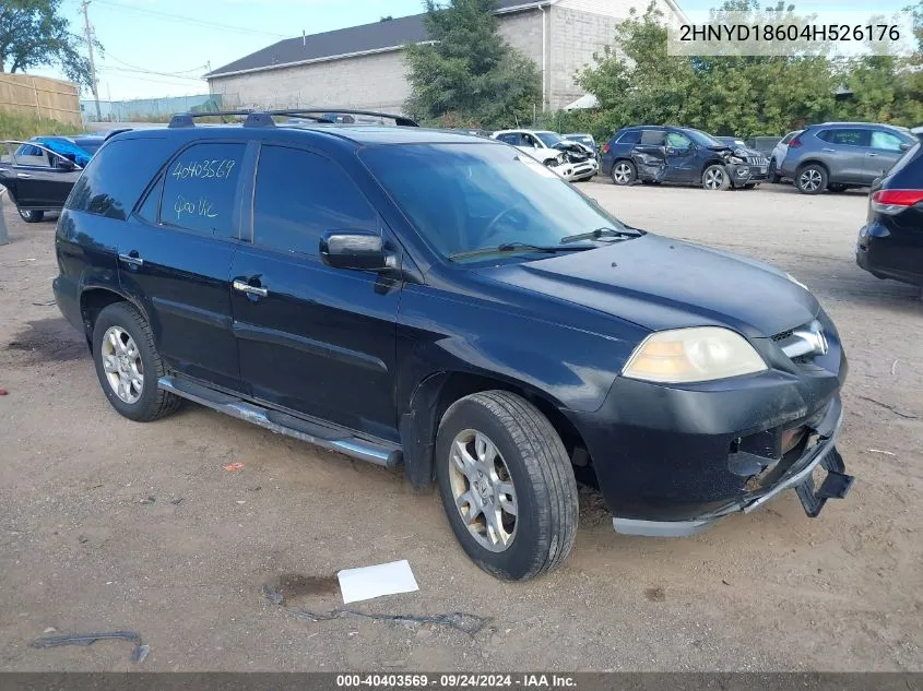 2004 Acura Mdx Touring VIN: 2HNYD18604H526176 Lot: 40403569