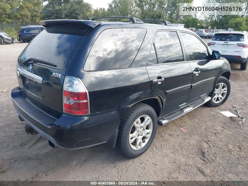 2004 Acura Mdx Touring VIN: 2HNYD18604H526176 Lot: 40403569