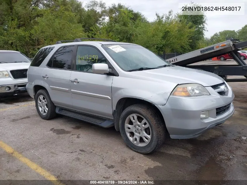 2004 Acura Mdx Touring Pkg VIN: 2HNYD18624H548017 Lot: 40418759