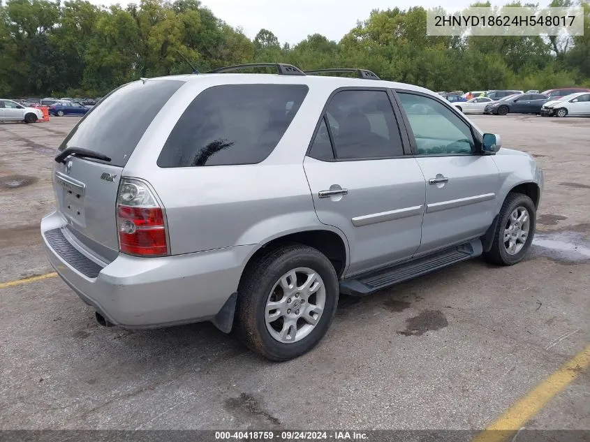 2004 Acura Mdx Touring Pkg VIN: 2HNYD18624H548017 Lot: 40418759