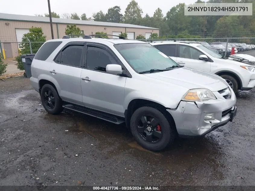 2004 Acura Mdx VIN: 2HNYD18294H501791 Lot: 40427736