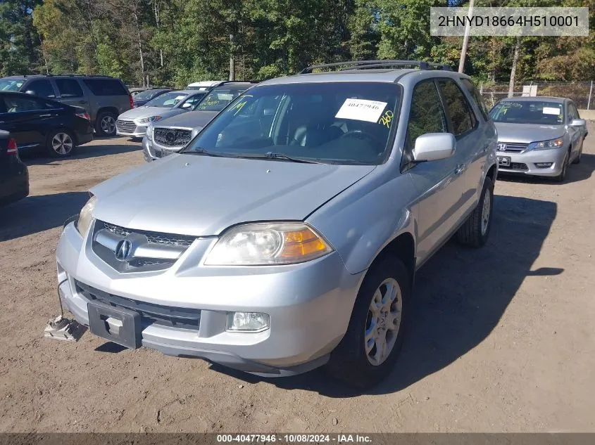 2004 Acura Mdx Touring Pkg VIN: 2HNYD18664H510001 Lot: 40477946