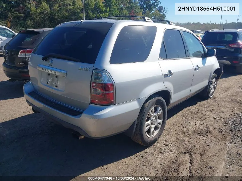 2004 Acura Mdx Touring Pkg VIN: 2HNYD18664H510001 Lot: 40477946