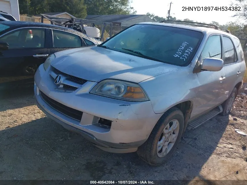 2004 Acura Mdx VIN: 2HNYD18974H534382 Lot: 40542084