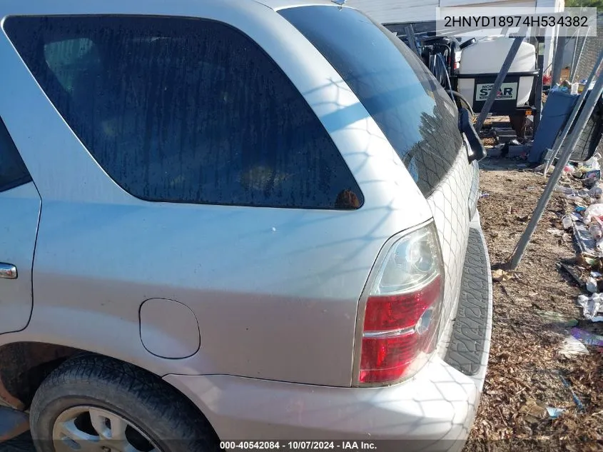 2004 Acura Mdx VIN: 2HNYD18974H534382 Lot: 40542084