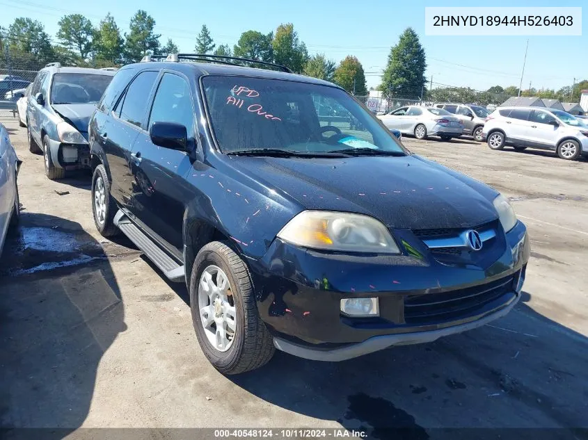 2004 Acura Mdx VIN: 2HNYD18944H526403 Lot: 40548124