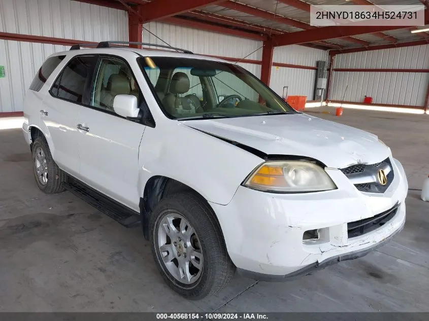 2004 Acura Mdx Touring Pkg VIN: 2HNYD18634H524731 Lot: 40568154