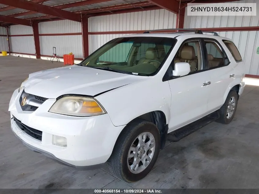 2004 Acura Mdx Touring Pkg VIN: 2HNYD18634H524731 Lot: 40568154