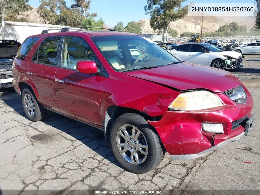 2004 Acura Mdx VIN: 2HNYD18854H530760 Lot: 40572218