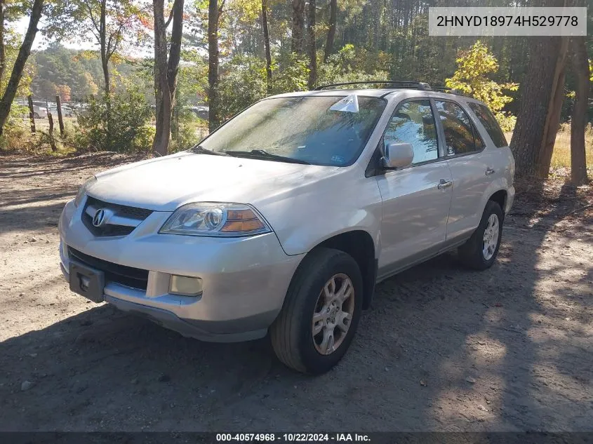 2004 Acura Mdx VIN: 2HNYD18974H529778 Lot: 40574968