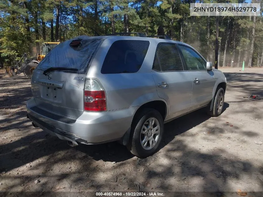 2004 Acura Mdx VIN: 2HNYD18974H529778 Lot: 40574968