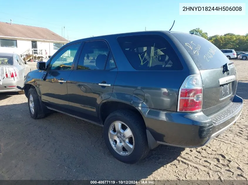 2004 Acura Mdx VIN: 2HNYD18244H506008 Lot: 40577119