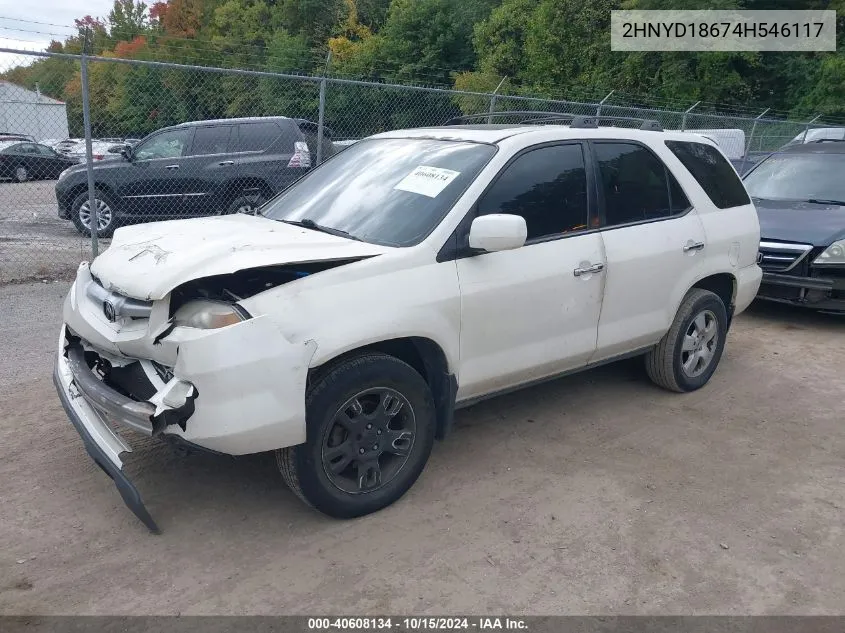 2004 Acura Mdx VIN: 2HNYD18674H546117 Lot: 40608134