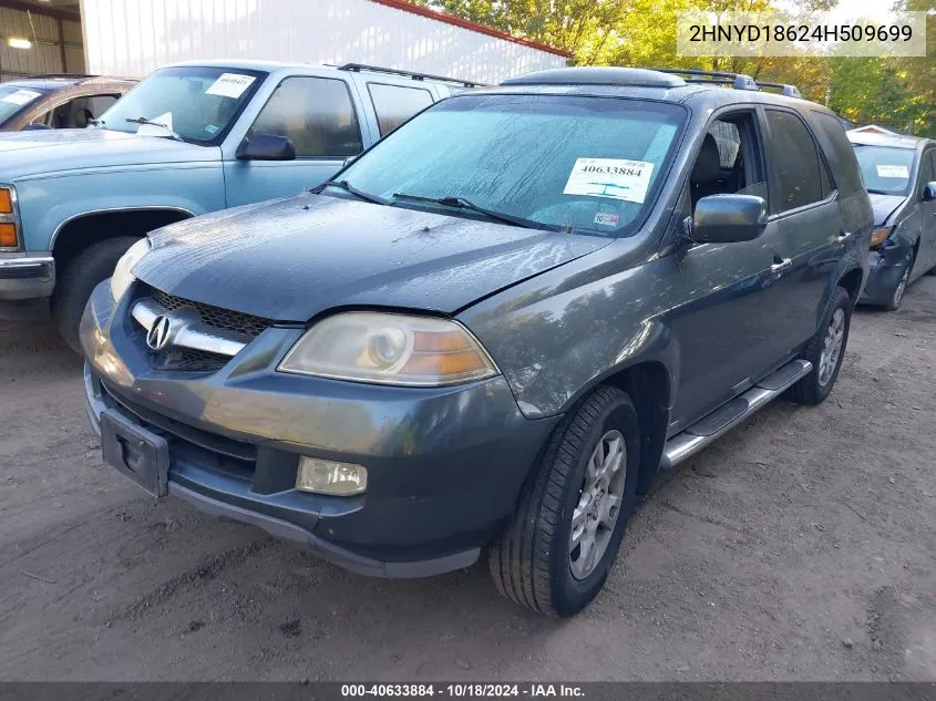 2004 Acura Mdx Touring VIN: 2HNYD18624H509699 Lot: 40633884