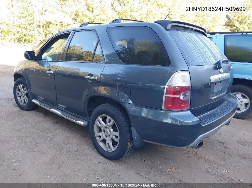 2004 Acura Mdx Touring VIN: 2HNYD18624H509699 Lot: 40633884