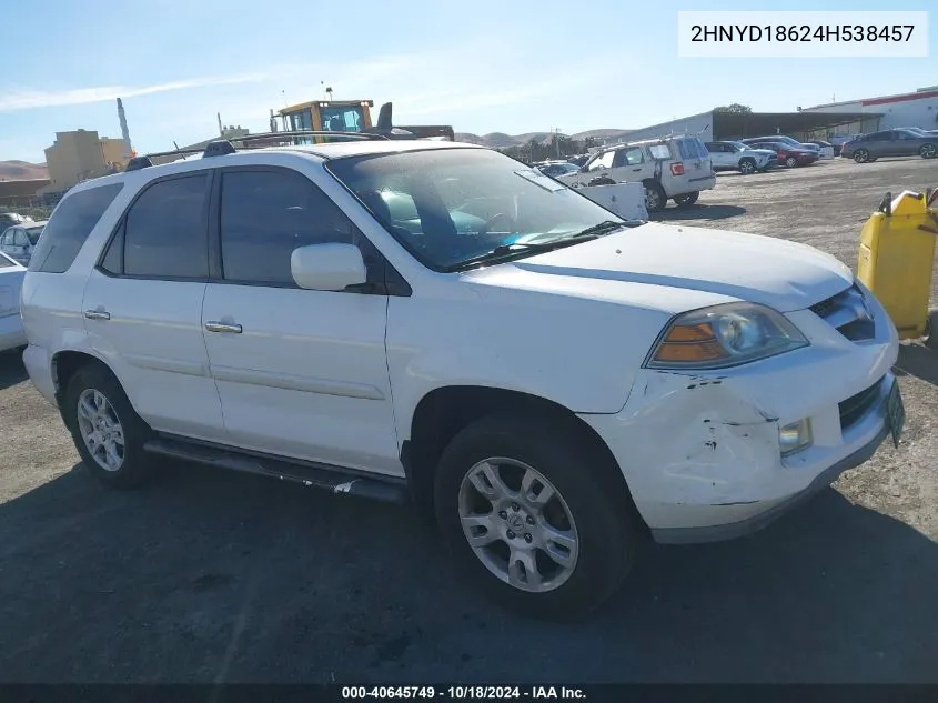 2004 Acura Mdx VIN: 2HNYD18624H538457 Lot: 40645749